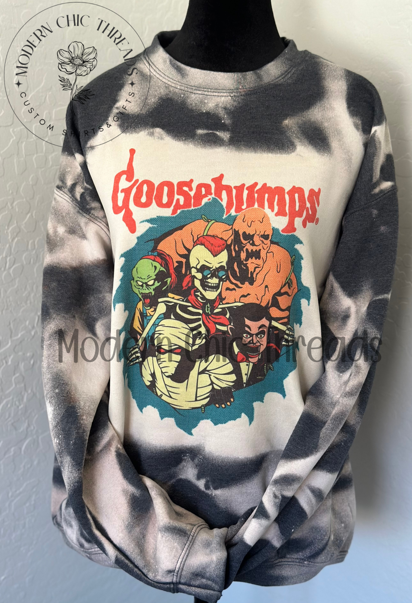 T Shirt Goosebumps Crewneck American Thrift X Goosebumps